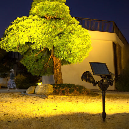 Solar Powered Garden Spotlights with Motion Sensor and Adjustable Brightness