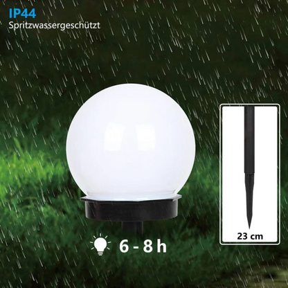 Luces solares de jardín - Set de 3 luces LED impermeables, elegante iluminación para exteriores