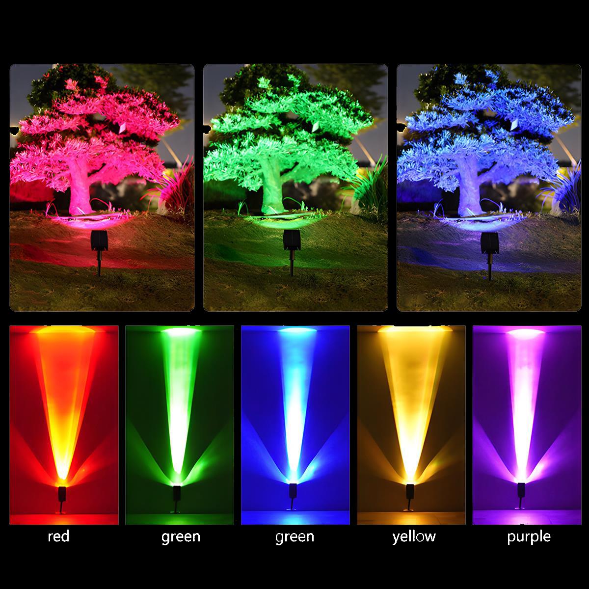 Adjustable Solar Spotlight for Garden | Zoom Beam Outdoor LED Light for Landscaping & Pathways | Warm White 3000K Wireless Solar Powered
