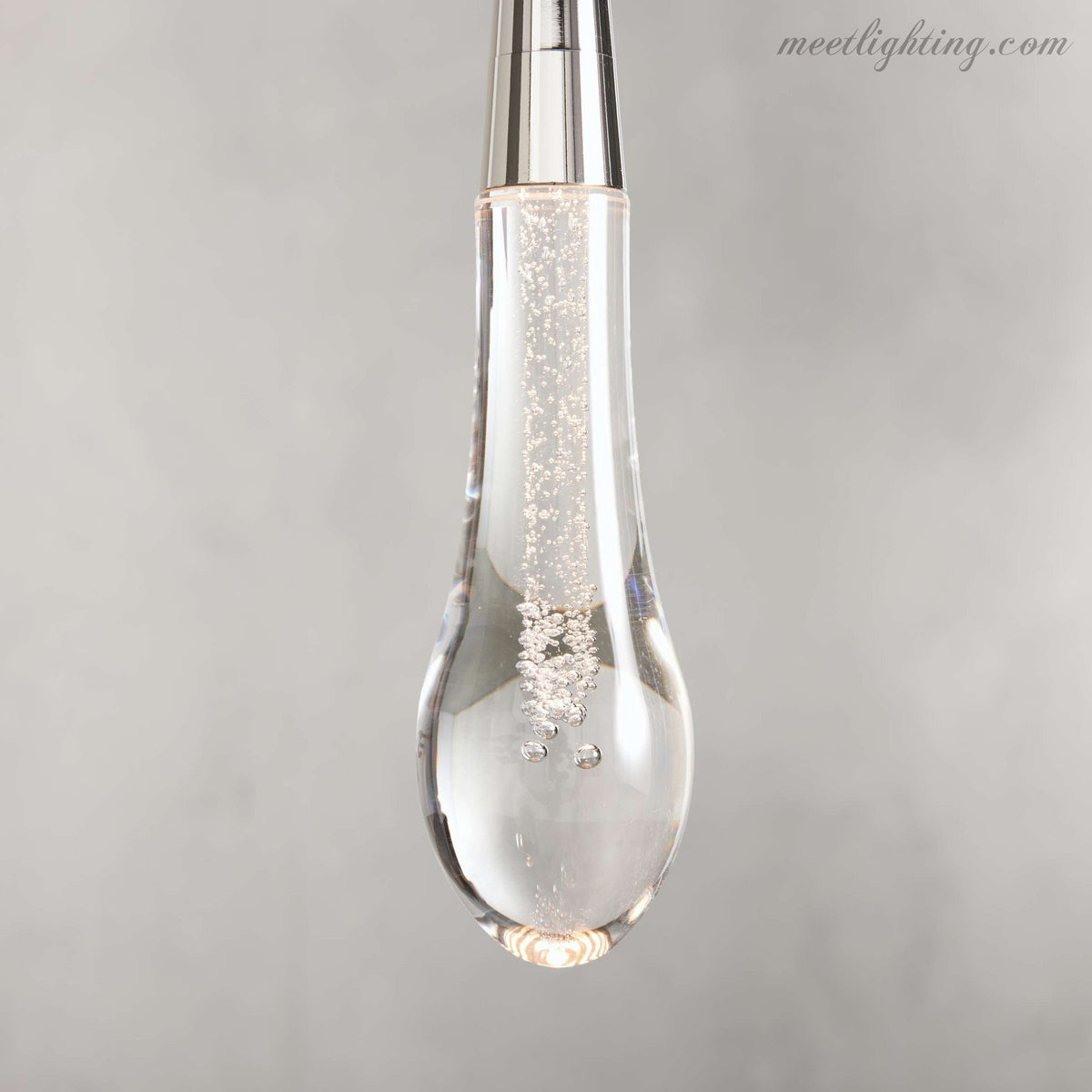 Seeded Glass Teardrop Pendant Light Dimmable LED for Kitchen Island Dining Room Entryway Adjustable Cord Vaulted Ceiling Compatible