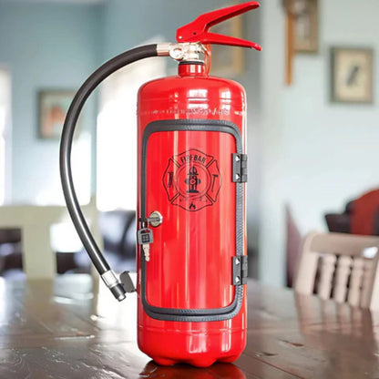 Fire Extinguisher Mini Bar Cabinet – Industrial Metal Drink Station for Man Cave & Living Room