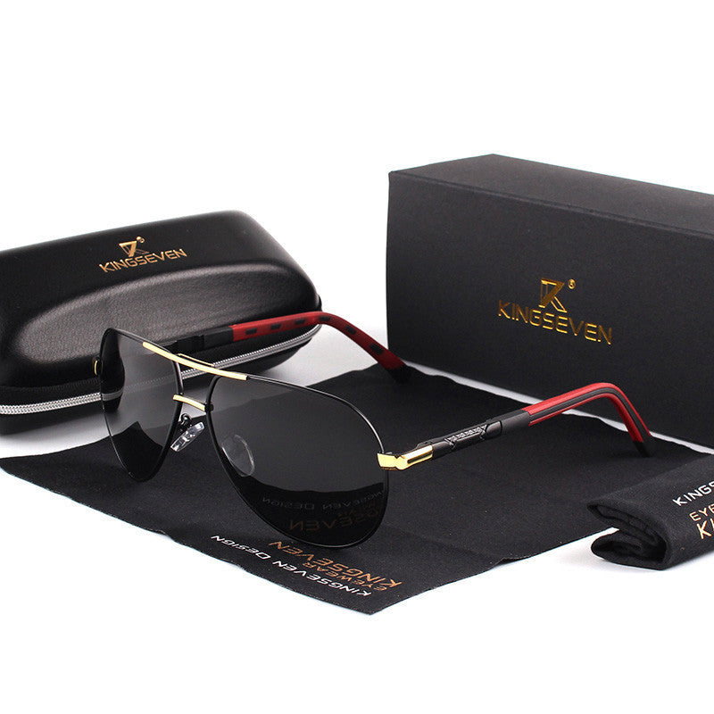 Men's Aviator Sunglasses with UV400 Protection & Anti-Glare Polarized Lenses for Driving, Hiking & Outdoor Activities
