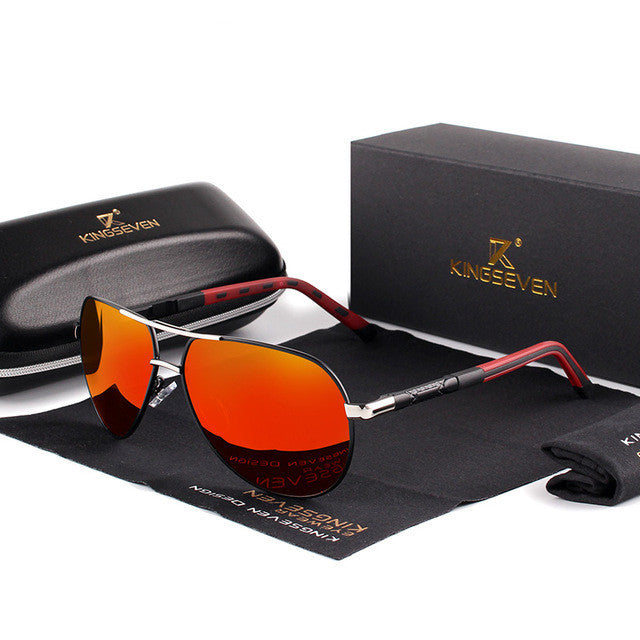 Men's Aviator Sunglasses with UV400 Protection & Anti-Glare Polarized Lenses for Driving, Hiking & Outdoor Activities