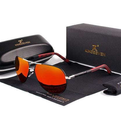 Men's Aviator Sunglasses with UV400 Protection & Anti-Glare Polarized Lenses for Driving, Hiking & Outdoor Activities