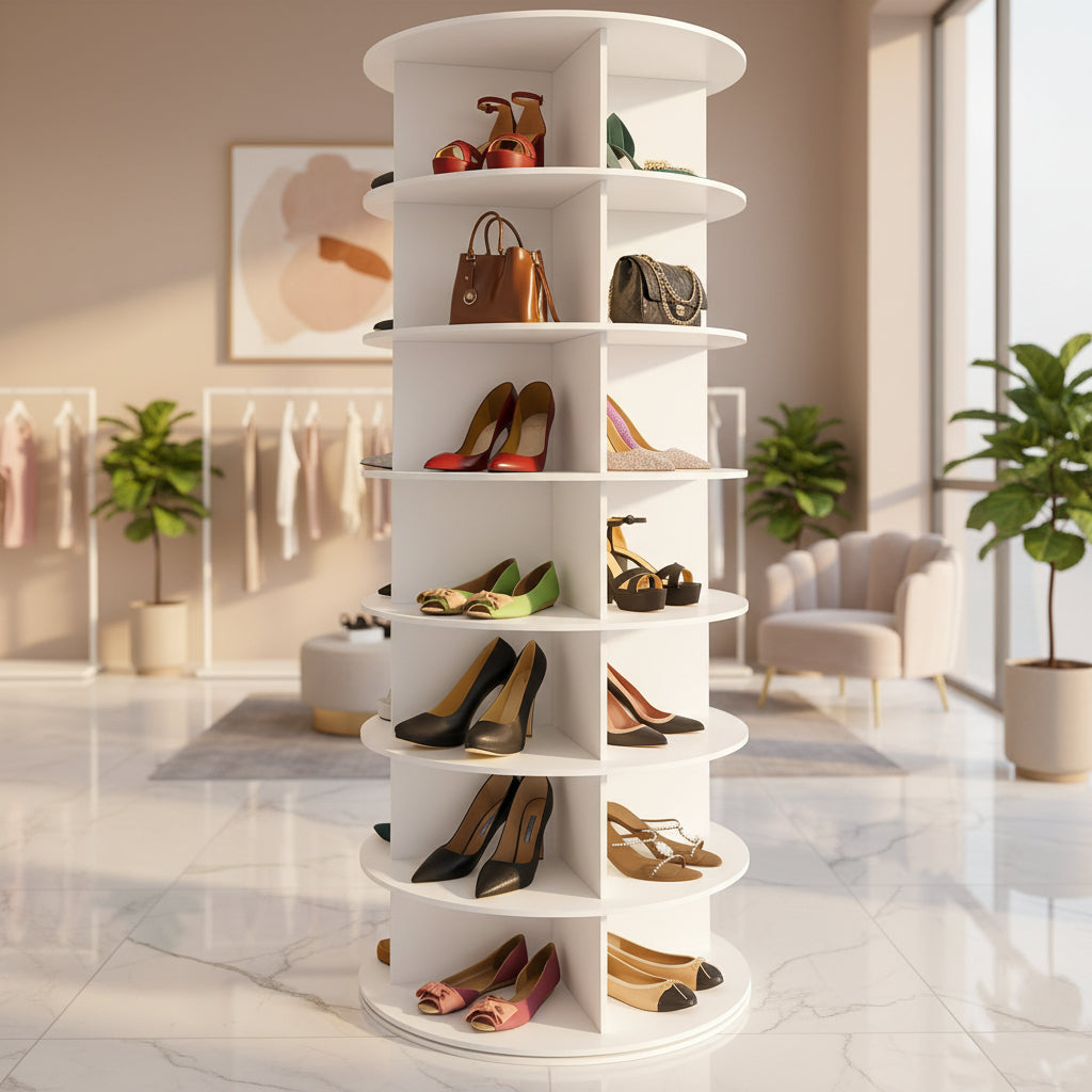Space Saver | Shoe Rack for Closet with 360° Rotating Design | Multi-Tier Organizer for Efficient Shoe Storage