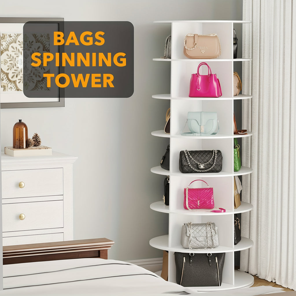 Space Saver | Shoe Rack for Closet with 360° Rotating Design | Multi-Tier Organizer for Efficient Shoe Storage
