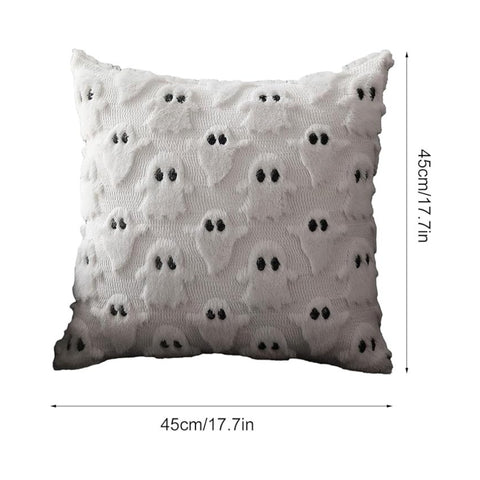 Sierra Halloween Cushion Cover - Plush Microfiber, 3D Ghost Design