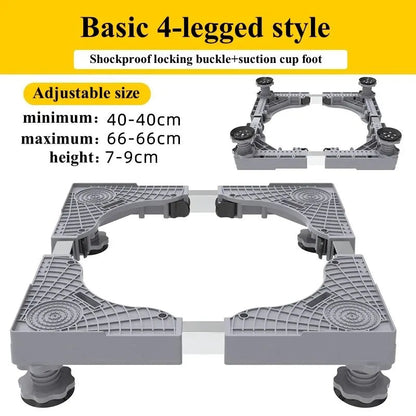 Stabilova | Adjustable Roll Base for Appliances with Shock Absorption | Height Adjustable & Lockable Wheels for Easy Mobility