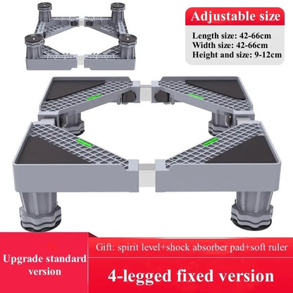 Stabilova | Adjustable Roll Base for Appliances with Shock Absorption | Height Adjustable & Lockable Wheels for Easy Mobility