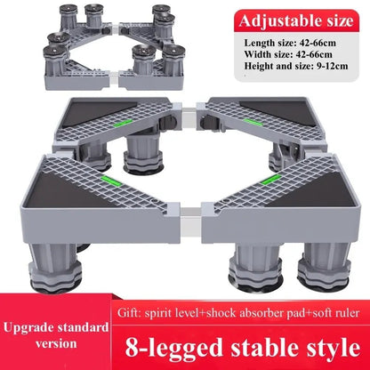 Stabilova | Adjustable Roll Base for Appliances with Shock Absorption | Height Adjustable & Lockable Wheels for Easy Mobility