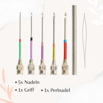 Interchangeable Embroidery Needle Set with Color-Coded Tips for Precision Stitching and Cross-Stitch Crafts