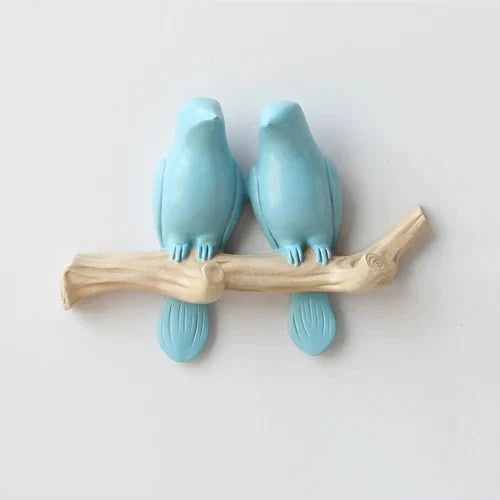 Bird Hook Wall Mounted Coat Rack Resin Decorative Entryway Hanger for Coats Hats Bags Bedroom Hallway Office Organizer
