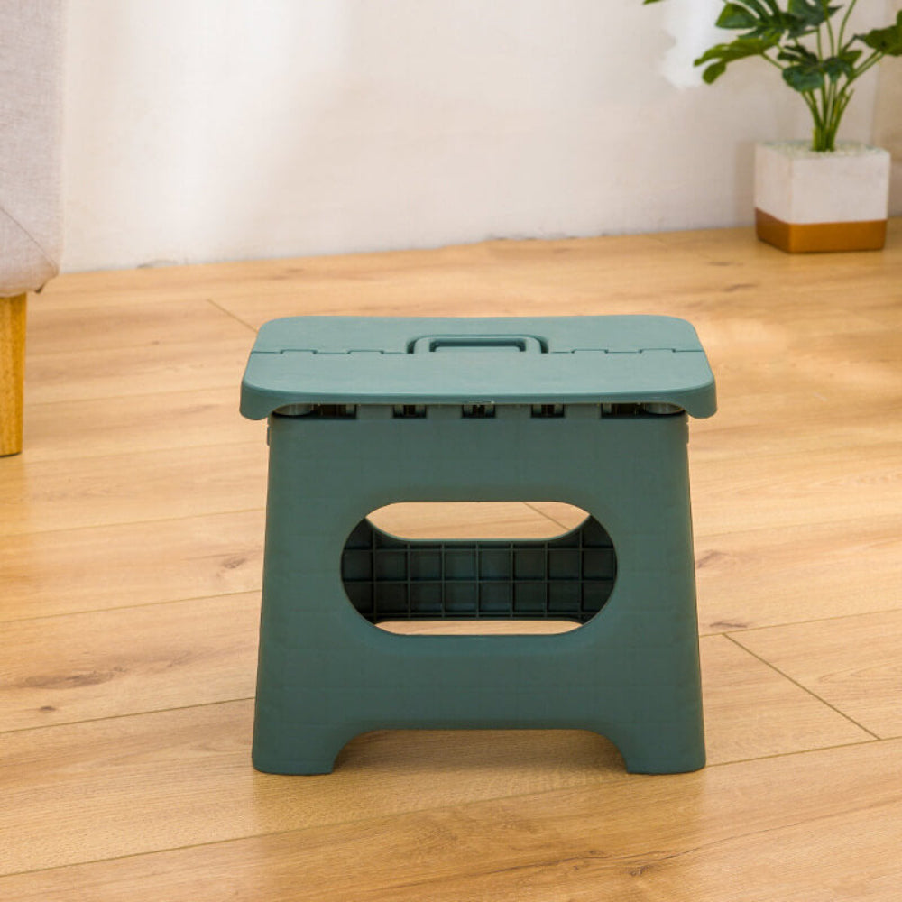 Folding Step Stool with Handle for Kids and Adults – Portable Kitchen & Bathroom Stepping Aid – Lightweight Collapsible Footstool for Home,