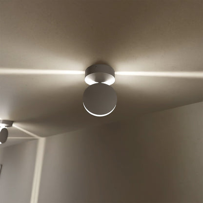 Dual-Beam Rotating Wall Light Fixture with Adjustable 360° Swivel Head for Living Room Bedroom Hallway Accent Illumination