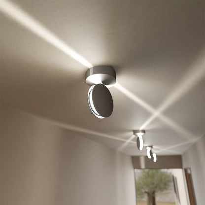 Dual-Beam Rotating Wall Light Fixture with Adjustable 360° Swivel Head for Living Room Bedroom Hallway Accent Illumination