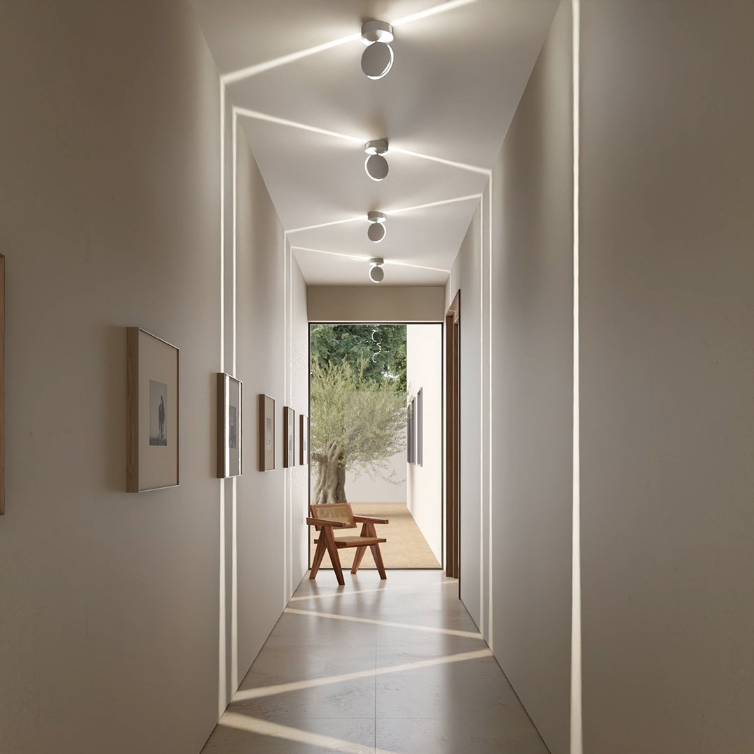 Dual-Beam Rotating Wall Light Fixture with Adjustable 360° Swivel Head for Living Room Bedroom Hallway Accent Illumination