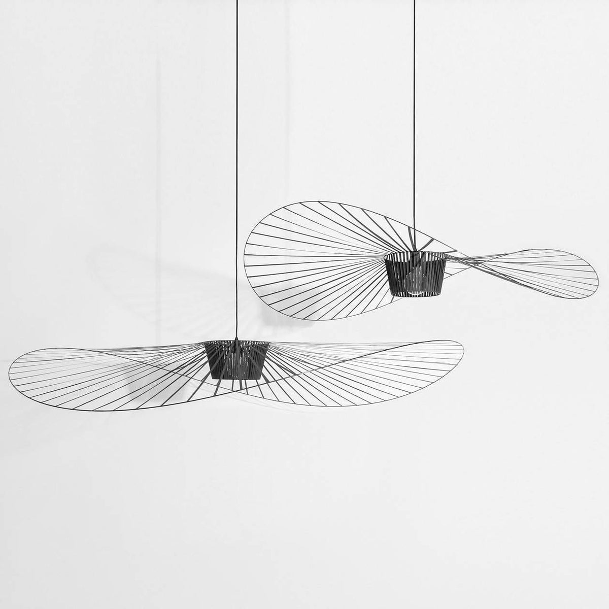 Oversized Woven Ceiling Fixture 47 in Black for Dining & Living Rooms Statement Lighting Above Tables Modern Handcrafted Fiber Shade