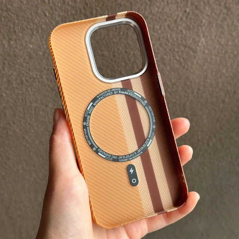 Carbon Fiber Textured Phone Case for iPhone 12-17 | Shock-Absorbing Protection with Raised Edges & Precise Cutouts