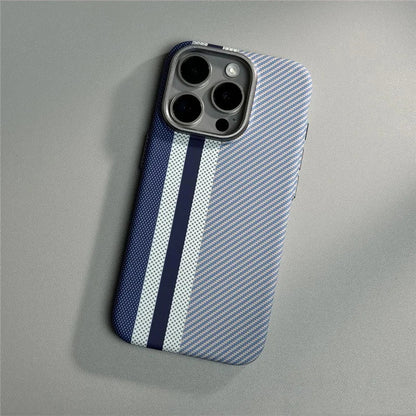 Carbon Fiber Textured Phone Case for iPhone 12-17 | Shock-Absorbing Protection with Raised Edges & Precise Cutouts