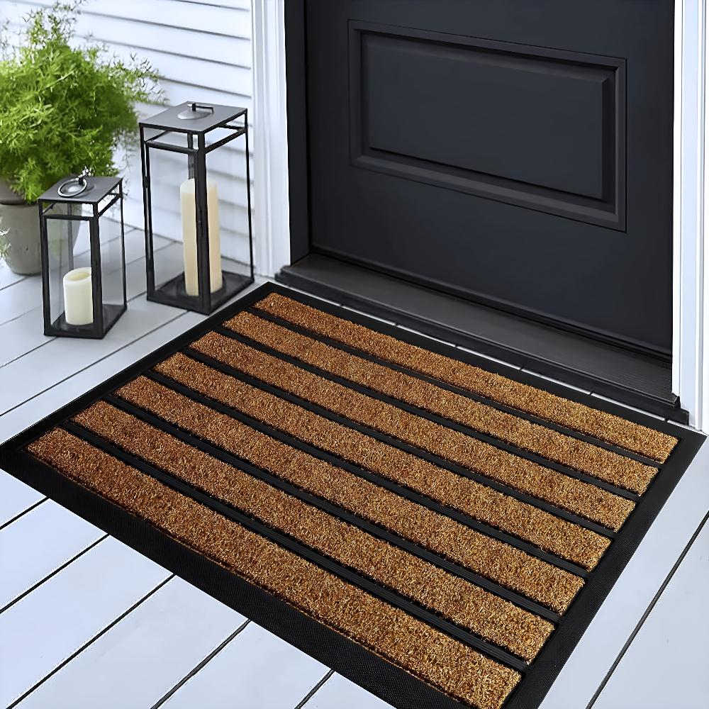 Strive Welcome Mat - Durable Rubber and Grass Fiber, Non-Slip