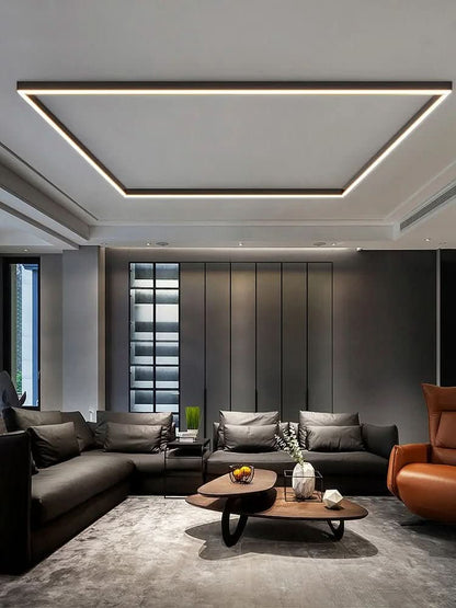 LED Flush Mount Fixture 24 Inch Aluminum Contemporary Overhead Light for Kitchen Dining Room Hallway Office Bedroom Energy-Saving Integrated