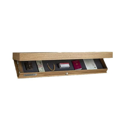 Stylish Floating Wall Shelf with Hidden Compartment | Wood Finish for Organized Living