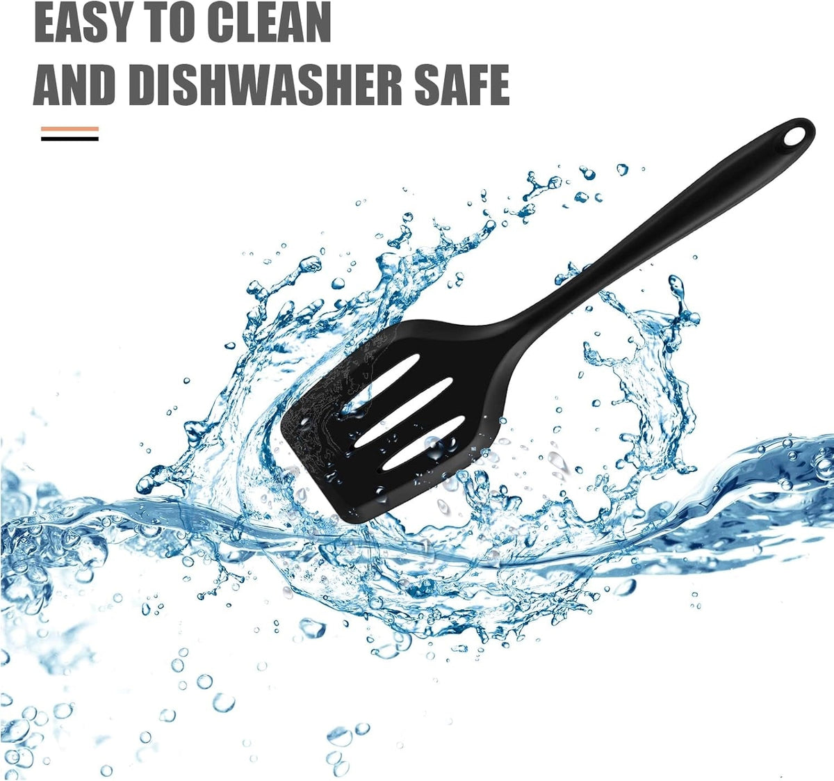 Stylish Kitchen Utensils Set | Black Silicone with Non-Stick & Heat-Resistant Features | Essential Tools for Effortless Cooking