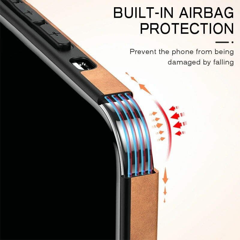 Protective Suede-Textured iPhone Case with Raised Edges and Camera Guard for iPhone 12-17 Series