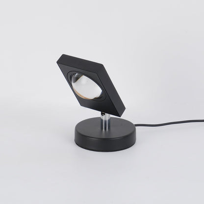 Ambient LED Light Projector Aluminum 4.7×7.8 in Black Red Glow Circle for Bedroom Living Room Home Office Desktop Nightstand