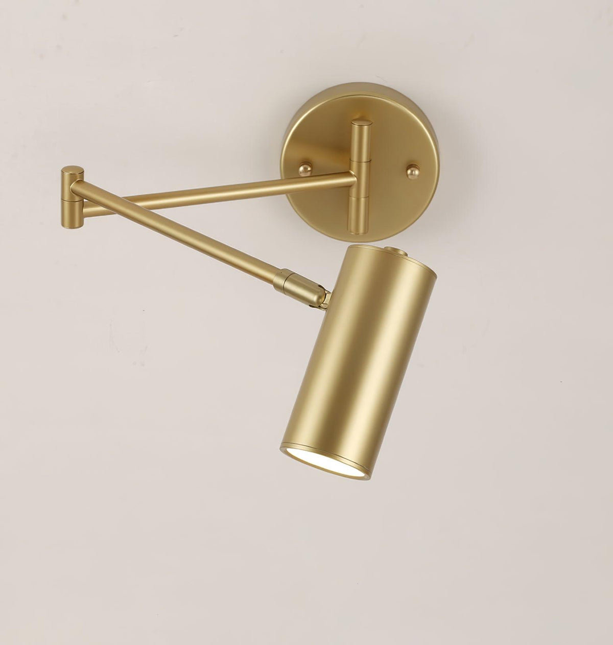 Swivel-Arm LED Wall Light with Extending Bracket for Bedroom Hallway Reading Nook Task Lighting Modern Dimmable Fixture Gold Black