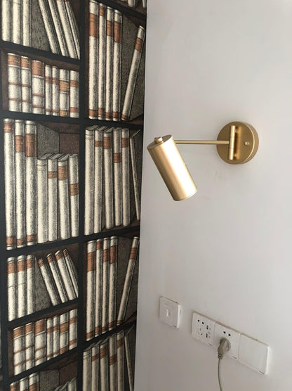 Swivel-Arm LED Wall Light with Extending Bracket for Bedroom Hallway Reading Nook Task Lighting Modern Dimmable Fixture Gold Black