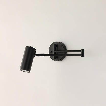 Swivel-Arm LED Wall Light with Extending Bracket for Bedroom Hallway Reading Nook Task Lighting Modern Dimmable Fixture Gold Black