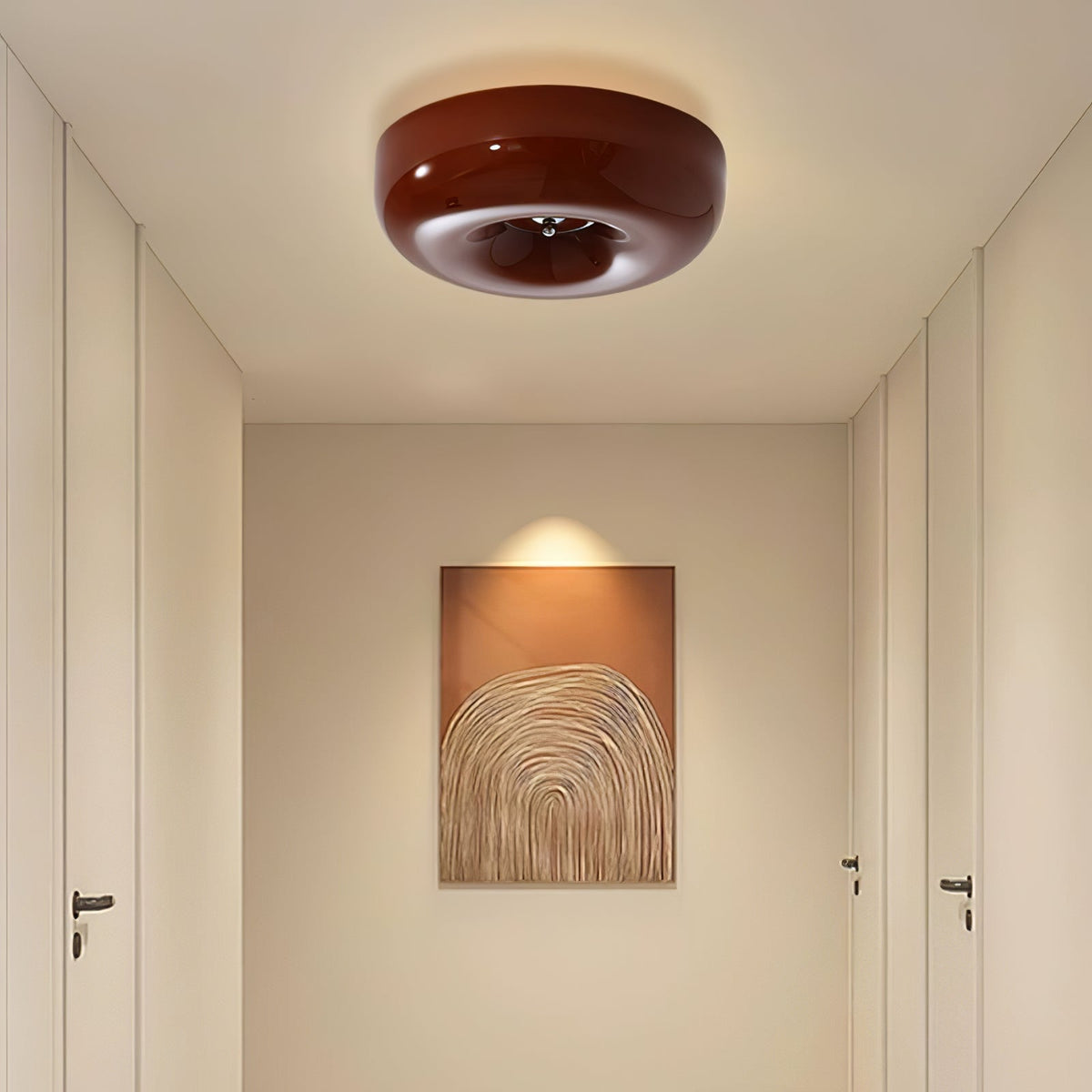 Modern Glass LED Flush Mount Light with Adjustable Color Temperature for Bedroom, Entryway, and Small Spaces