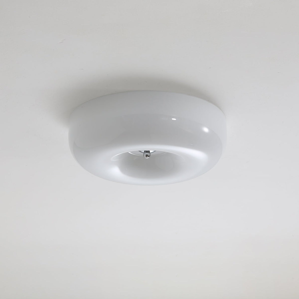 Modern Glass LED Flush Mount Light with Adjustable Color Temperature for Bedroom, Entryway, and Small Spaces