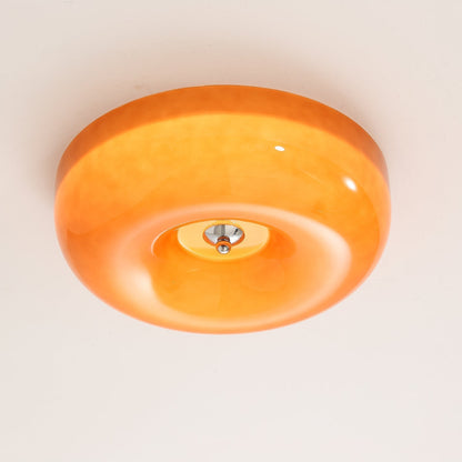 Modern Glass LED Flush Mount Light with Adjustable Color Temperature for Bedroom, Entryway, and Small Spaces