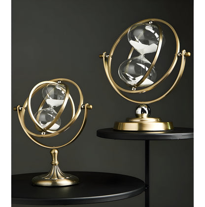 GleamHour Hourglass Sand Timer - Brass Frame, 30 Minute Measurement