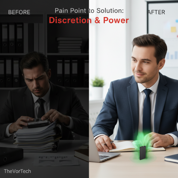 Compact Digital Recorder with Voice Activation – Portable Audio for Meetings, Interviews, Lectures