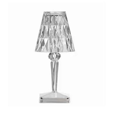 Lámpara de escritorio LED de cristal de lujo con diseño brillante