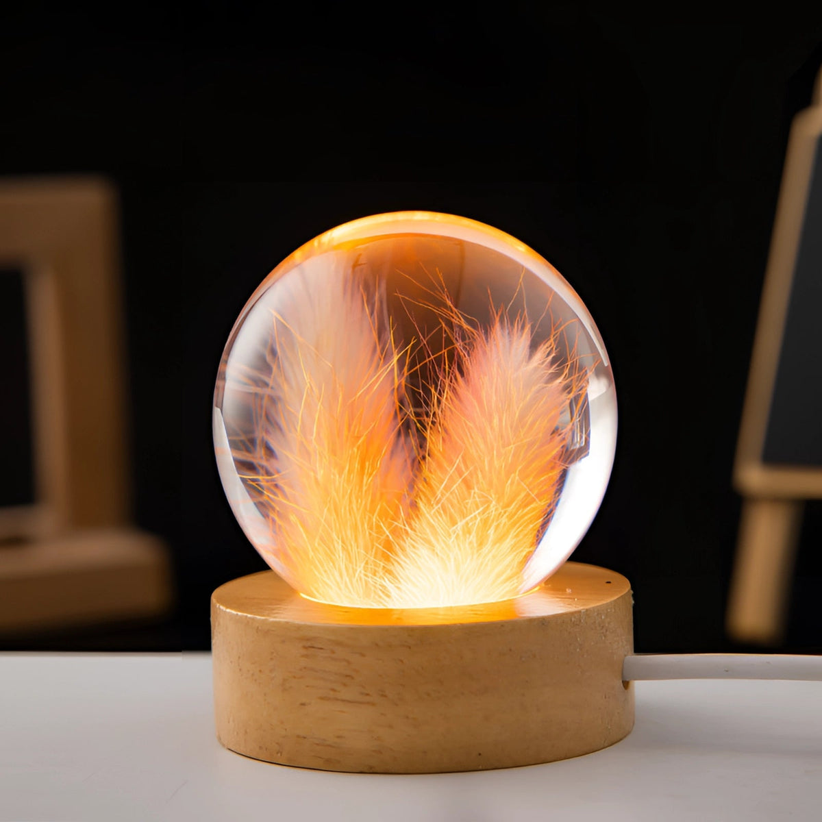 Luz nocturna botánica | Lámpara de mesa LED con diseño único de diente de león | Iluminación encantadora para dormitorios y salas de estar