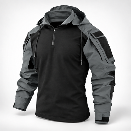 Water-Repellent Windproof Tactical Jacket for Men Outdoor Hiking Camping Everyday Wear Military Style Lightweight Polyester Coat