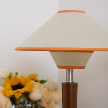 Fabric Shade Table Lamp 17 in for Nightstand & Side Table - Wood Base with E26 Socket for Bedroom Living Room Office Desk Reading Light Mini