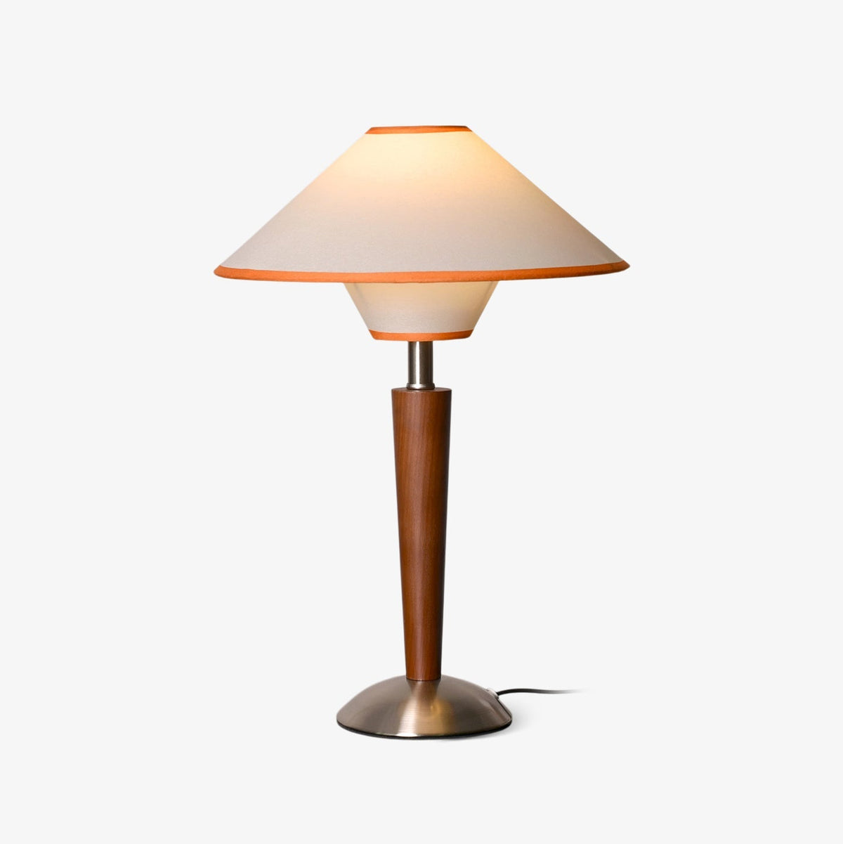 Fabric Shade Table Lamp 17 in for Nightstand & Side Table - Wood Base with E26 Socket for Bedroom Living Room Office Desk Reading Light Mini