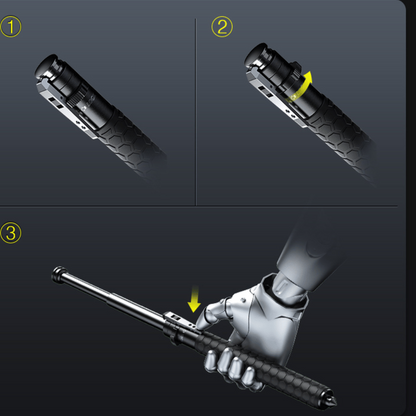 Hiking Poles for Men, Telescopic Trekking Pole with Quick Deploy Mechanism, Adjustable Walking Stick for Self Defense