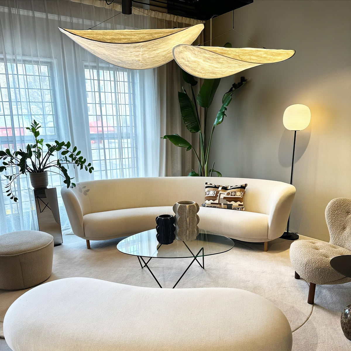 Oversized Paper Drum Shade Hanging Light Fixture Adjustable Height Contemporary Kitchen Island Chandelier Dining Room Ceiling Suspension Lam