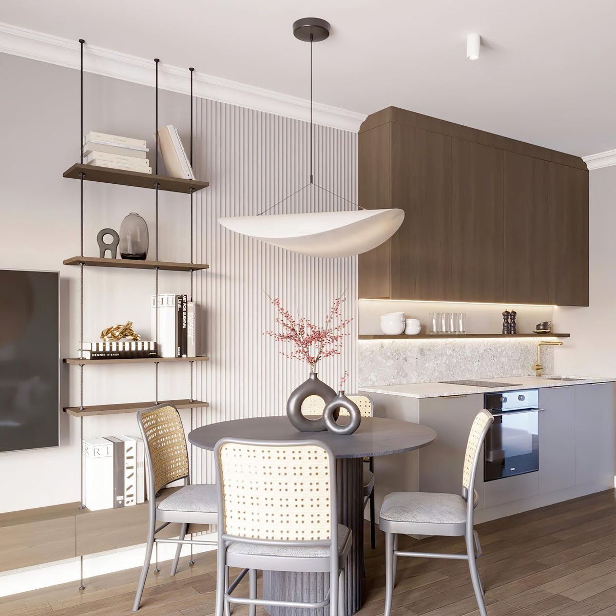 Oversized Paper Drum Shade Hanging Light Fixture Adjustable Height Contemporary Kitchen Island Chandelier Dining Room Ceiling Suspension Lam