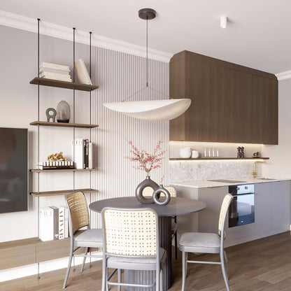 Oversized Paper Drum Shade Hanging Light Fixture Adjustable Height Contemporary Kitchen Island Chandelier Dining Room Ceiling Suspension Lam