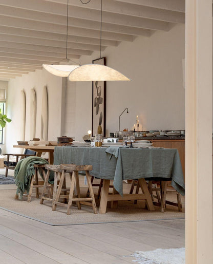 Oversized Paper Drum Shade Hanging Light Fixture Adjustable Height Contemporary Kitchen Island Chandelier Dining Room Ceiling Suspension Lam