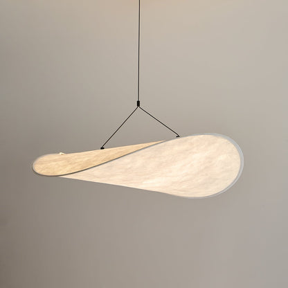 Cloud Paper Ceiling Fixture 24-Inch Hanging Lamp Modern Overhead Lighting for Dining Kitchen Living Room Adjustable Height LED