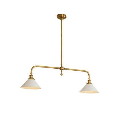 Dual-Head Island Pendant Light with Adjustable Height – Aluminum & Ceramic Shades for Kitchen, Dining Room & Living Space – Dimmable LED Fix