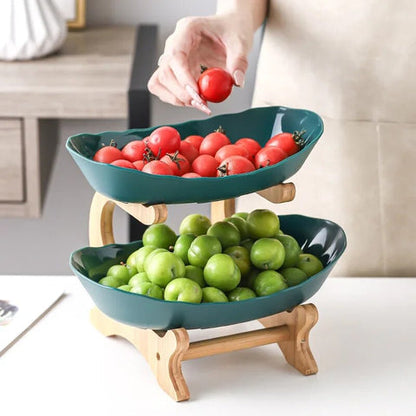 Three-Level Fruit Display Stand for Kitchen Storage Solutions